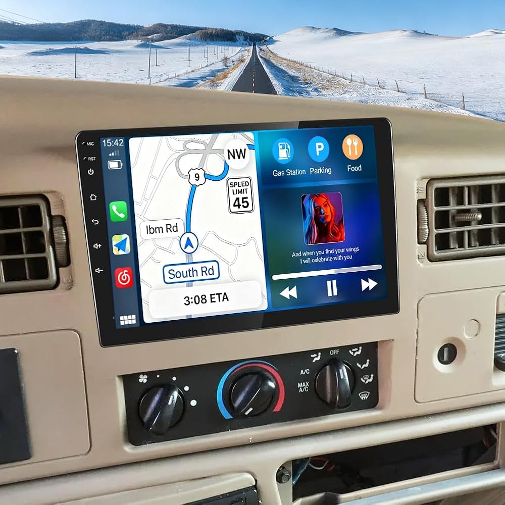 4G+64G Car Stereo for Ford F250 F350 Super Duty 1999-2004 with Wireless CarPlay Android Auto, 10.1