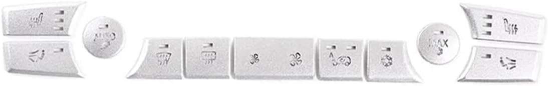 GERRIT Car Supplies Fit for BMW X5 X6 E70 E71 2008-2013 Aluminum Alloy Silver Center Console Air Conditioning Button Decoration Stickers Upholstery Care
