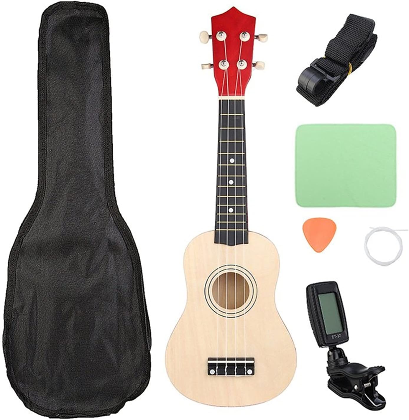 Ukuleles Ukulele Combo 21 Ukulele Guitar Soprano 4 Strings Uke Hawaii Bass Stringed Musical Instrument Set Kits+Tuner+String+Strap+Bag