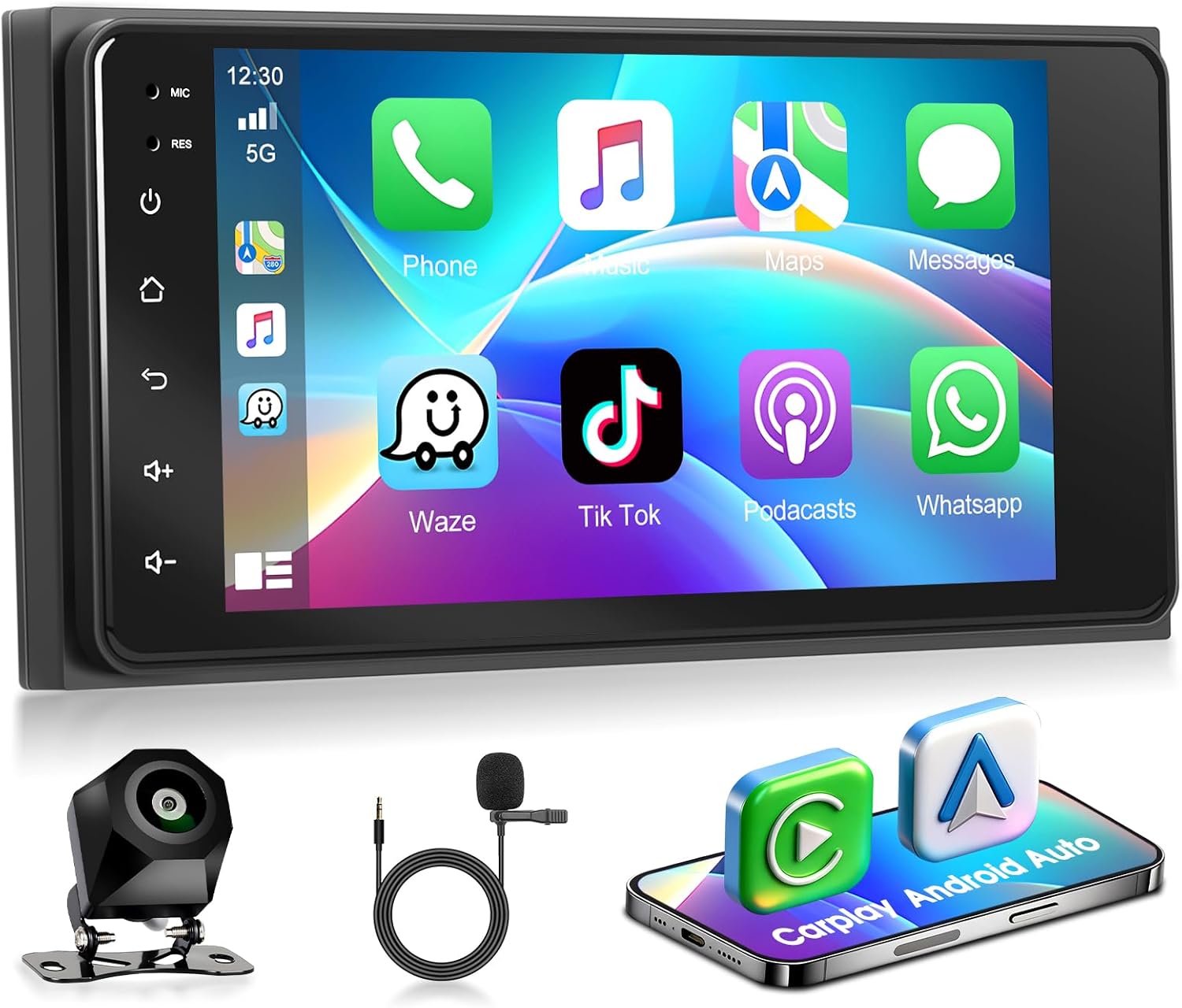 Android Car Stereo Radio for Toyota Corolla with Wireless CarPlay Android Auto, 7