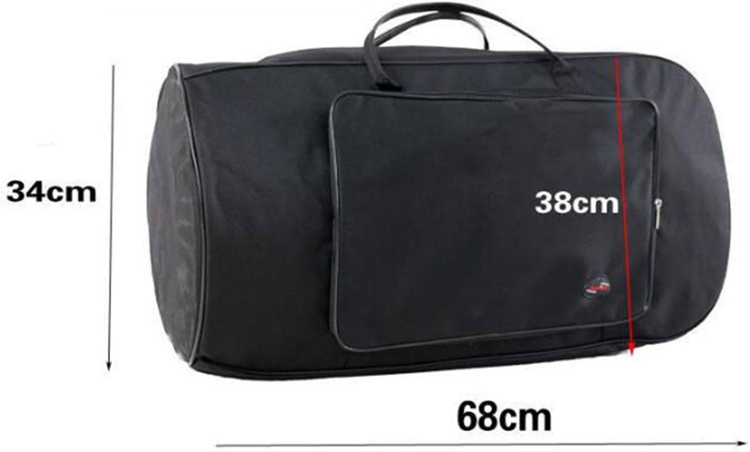 Travel Euphonium Bag with Pocket, Professional Backpack Carry Bag, Carrying Case for Outdoor, Concert, Stage Performance