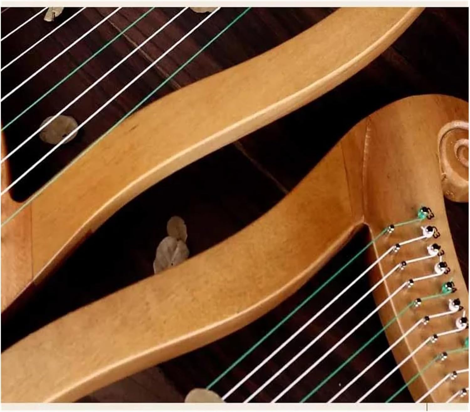 Lyre Harp Set Wooden 15 String Harp Rare Musical Instrument Professional Portable Harp Musical Instrument Accessories(15 String1)