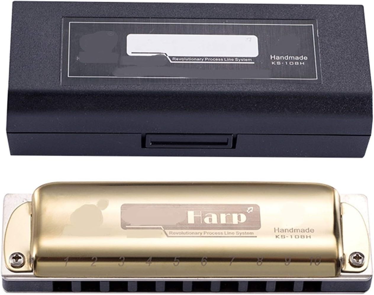 SUOFEILAIMU Diatonic 10 Holes Blues Harp Key of C/D/E/FG/A/Bb Musical Instrument Harp Golden Mouth Organ (Color : Key of B)