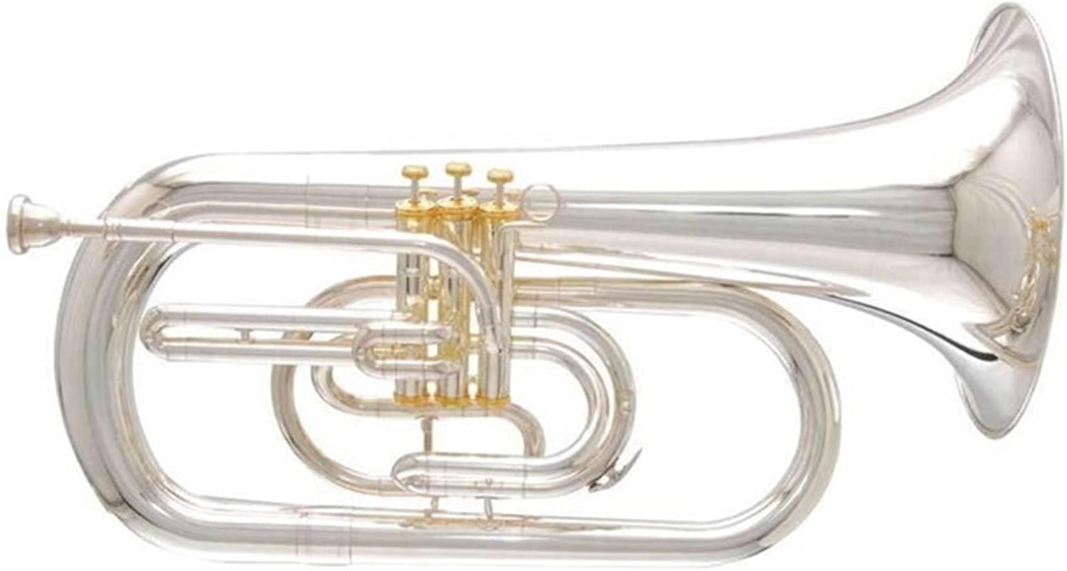 Silver Plated Tone Bb Marching Euphonium Student Euphonium