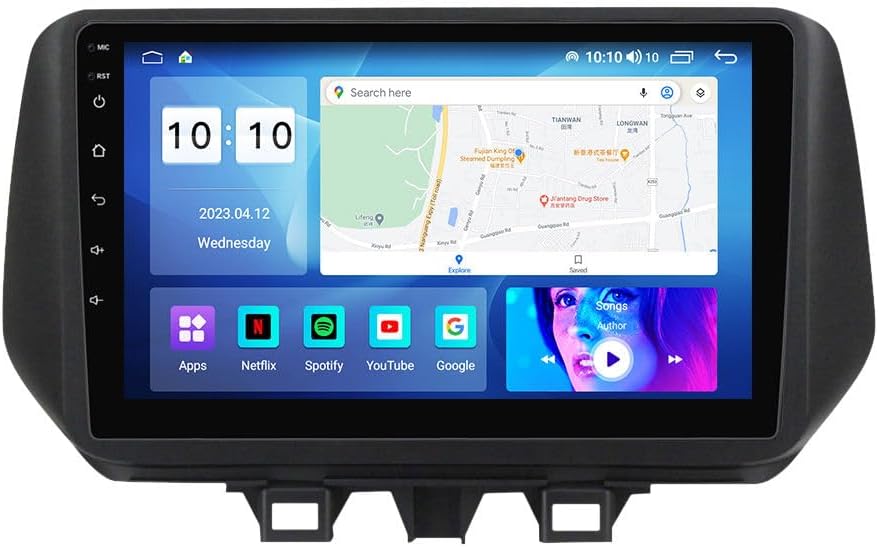 Android Car Stereo for Hyundai Tucson 2018-2020,10 inch IPS Touchscreen with Upgrade Wireless CarPlay & Android Auto,WiFi/GPS,Support SWC and Subwoofer,8-Core 8G+256G