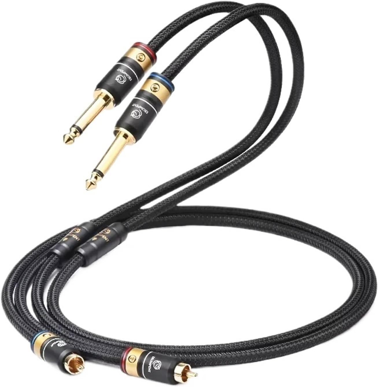 One Pair HiFi 6.5mm to RCA Audio Cable Hi-end OCC Stereo Dual 6.35 TRS to 2RCA Male Wire for Amplifier Mixer Sound Cards(3.5 m)