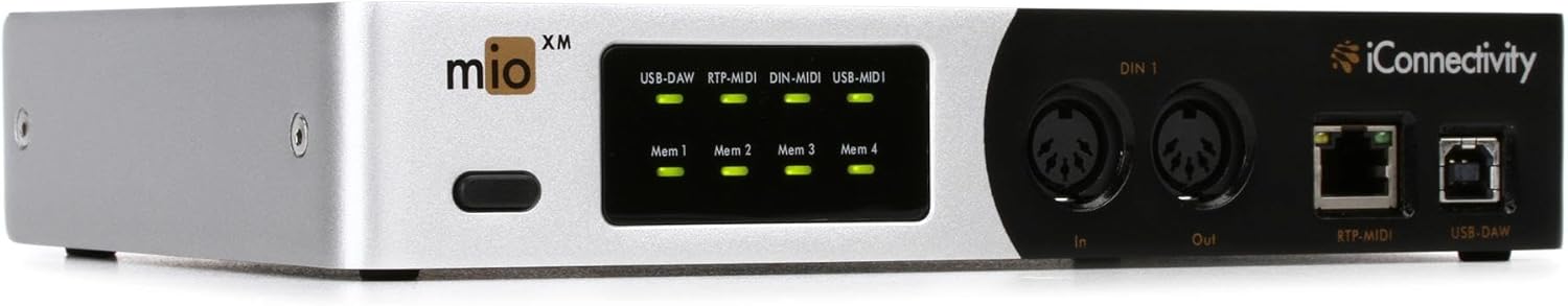 iConnectivity Interface with 4 in x 4 Out 5-pin DIN-MIDI Ports (mioXM)