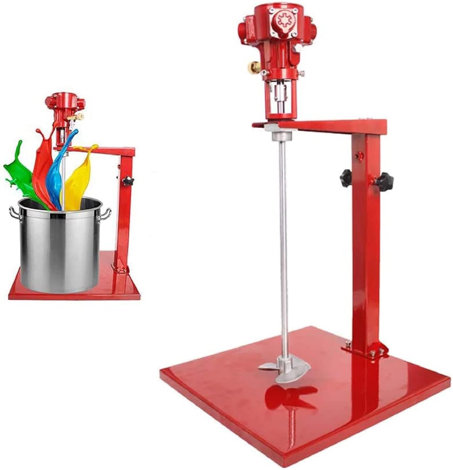 Pneumatic Paint Mixer Stirrer, Stainless Steel Automatic Lifting Stirring Machine Coating Agitator for Mixing Paint Dye Hydrosol