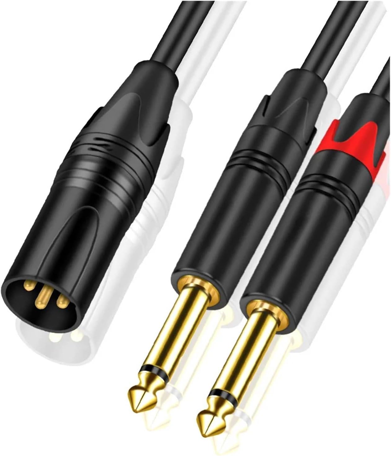 3Pin XLR Female/Male to Dual 6.35mm 1/4