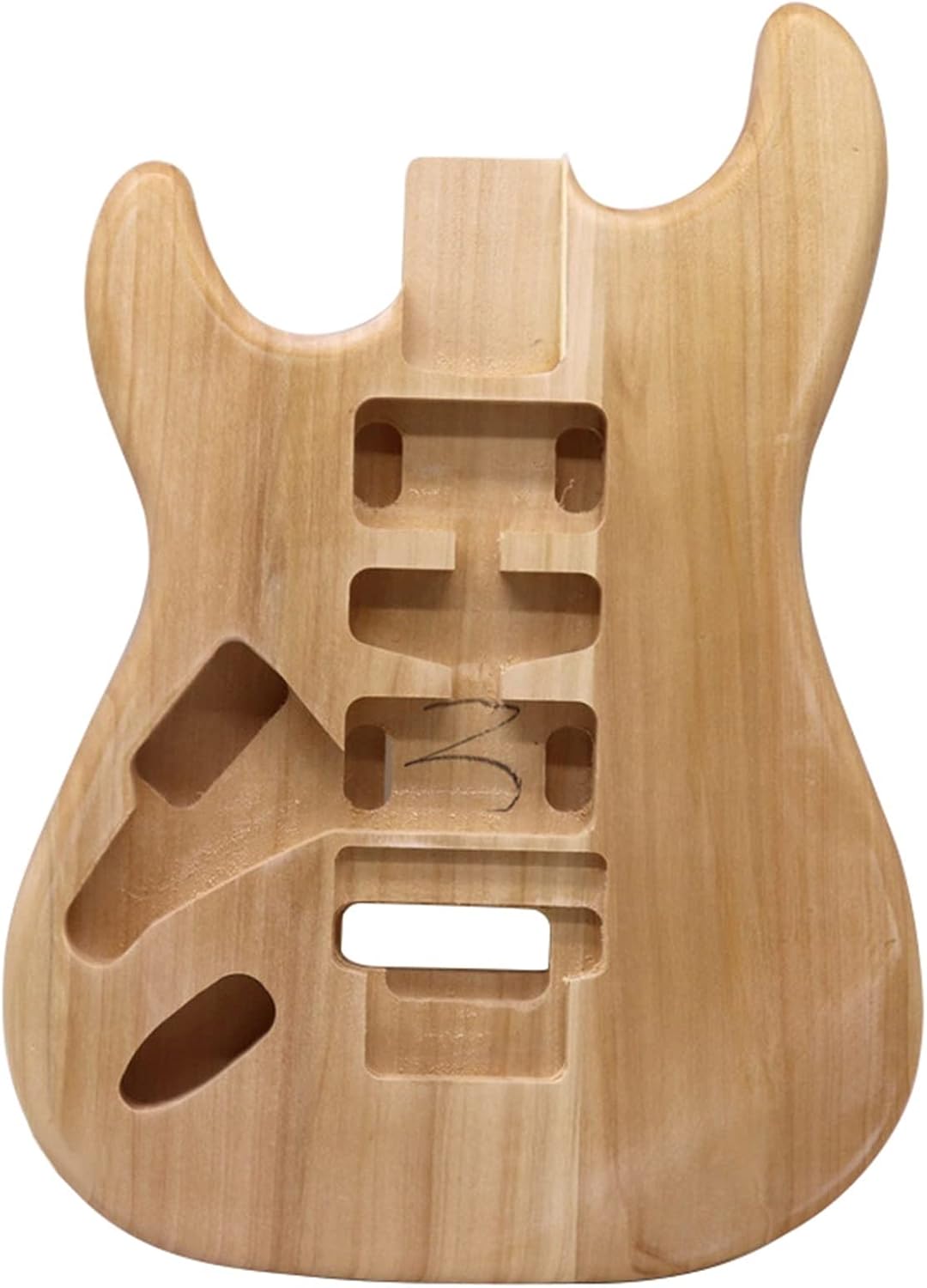 Left Hand Electric Guitar Body Poplar Wood Natural Color 5.7CM Pocket Width DIY Guitar Kit