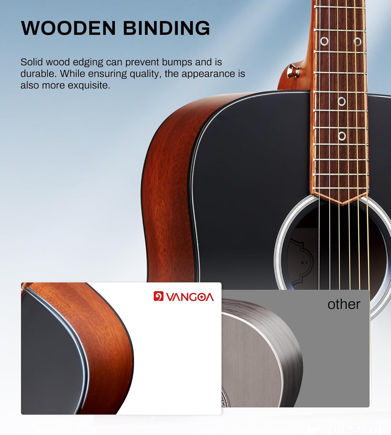 Vangoa Dreadnought Acoustic Guitar 41 inch Set, Full Size Steel String Acoustic Guitar Starter Bundle, 6 String Guitarra for Beginners Adults, Moonlight Burst