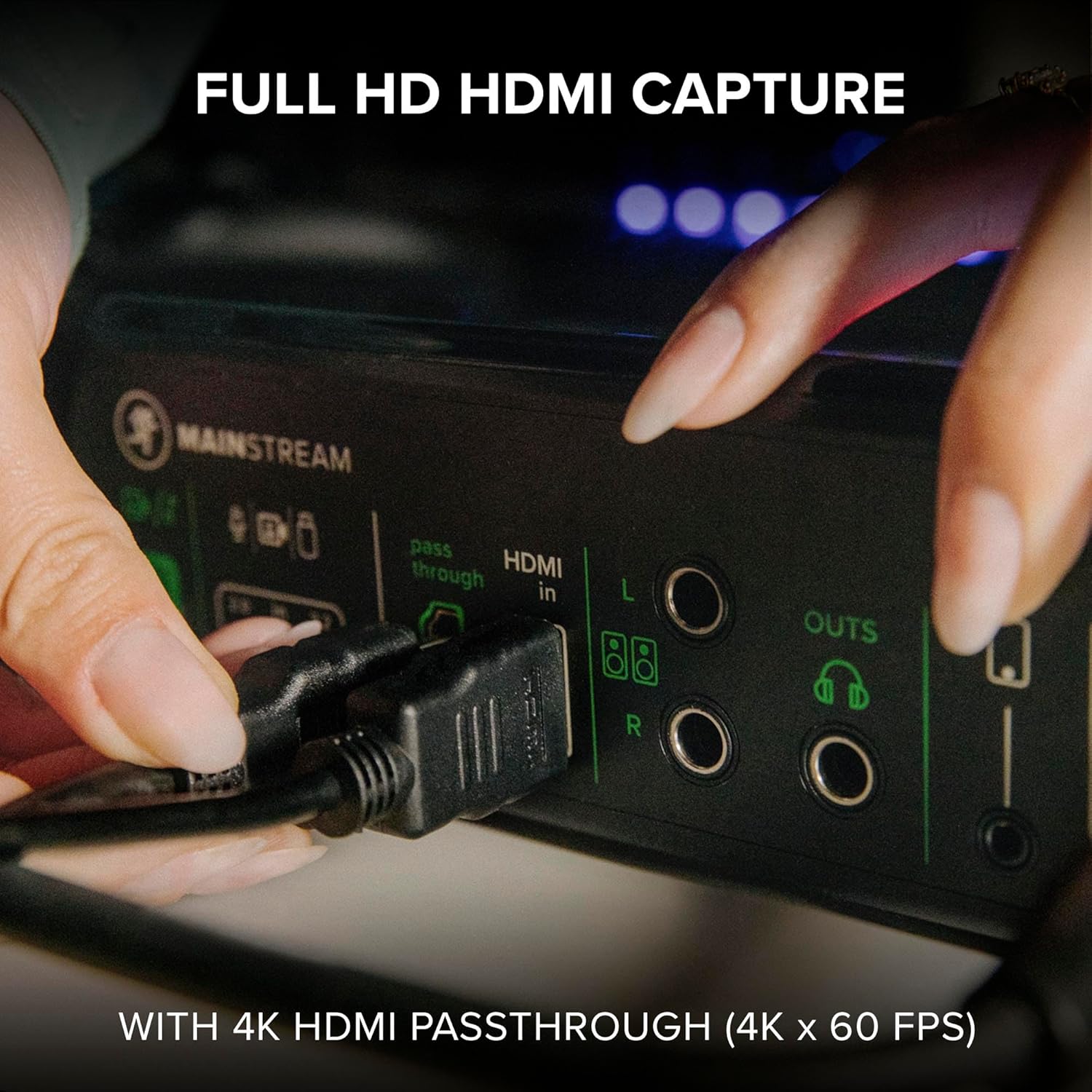 Mackie MainStream Complete Live Streaming and Video Capture Interface With Programmable Control Keys, Matrix Software, HDMI Capture and Thru, USB-C Hub, Bus Powered