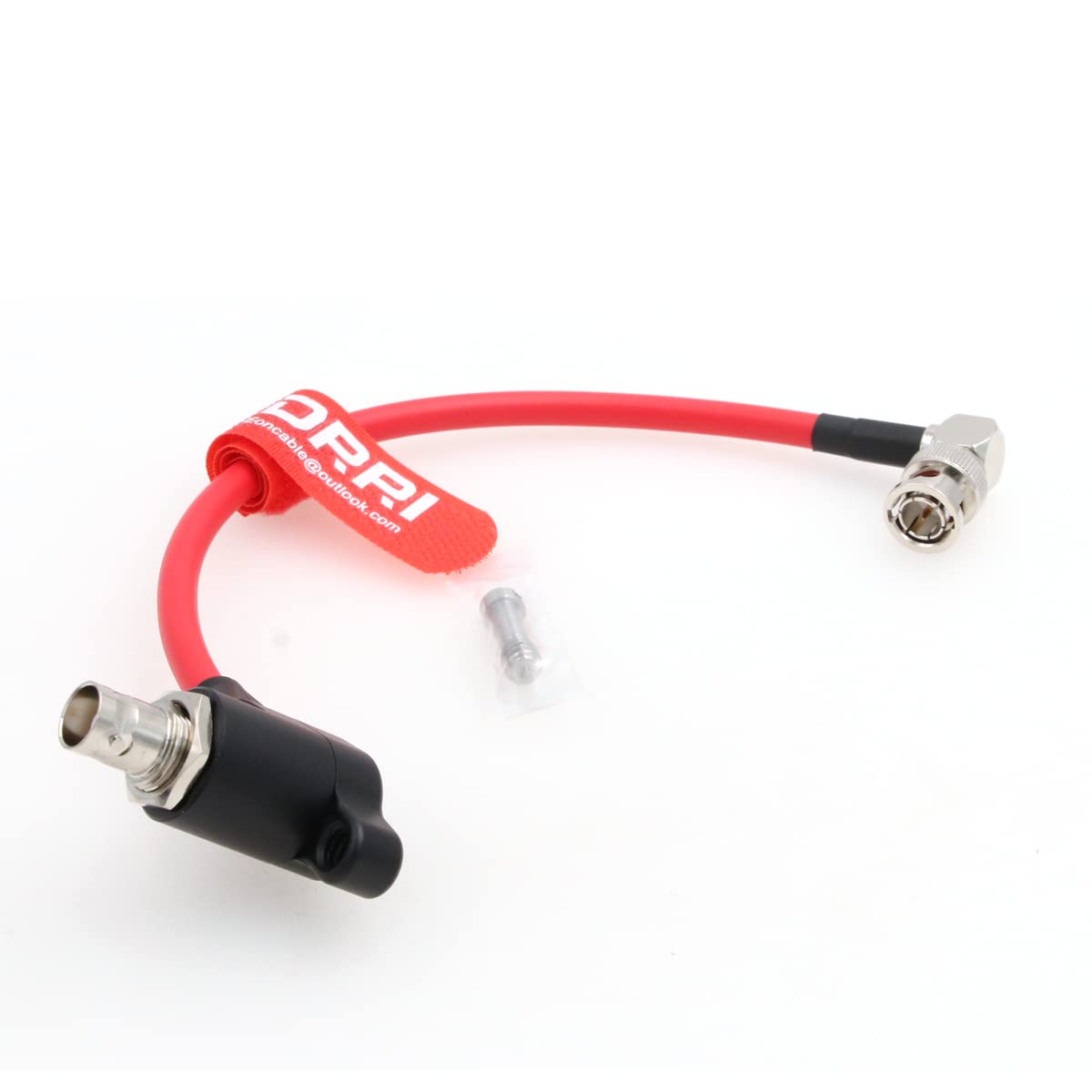 12G SDI Protector Cable Galvanic-Isolators Right Angle BNC Male to Right Angle BNC Female for ARRI Mini,RED Komodo (Red, 20CM)
