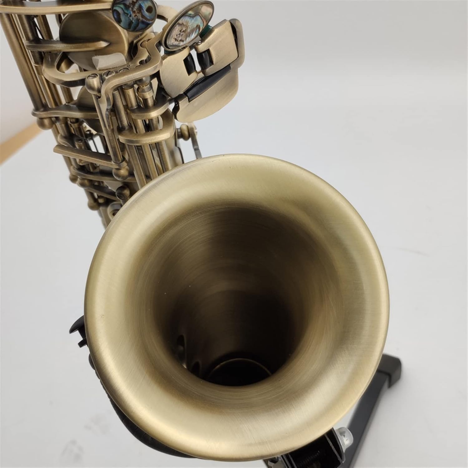 KESHUO Western Wind Instrument Retro Bronze Red Copper E Flat Alto Saxophone Beginners Practice Playing Brass Sax Beginners Kit