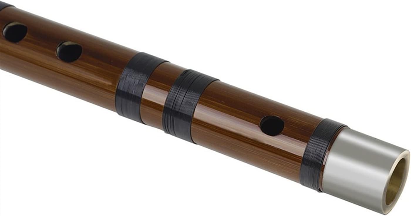 Bamboo Flute Traditional Woodwind Instrument C D E F G Key Chinese Transverse Flute Dizi with Case (Color : F Key)