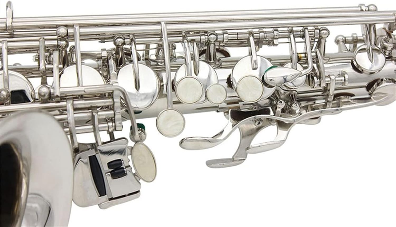 Alto Saxophone Brass Lacquer Silver EB E Flat Sax Woodwind Musical Instrument with Case Gloves Cleaning Cloth Accessories Student Saxophone