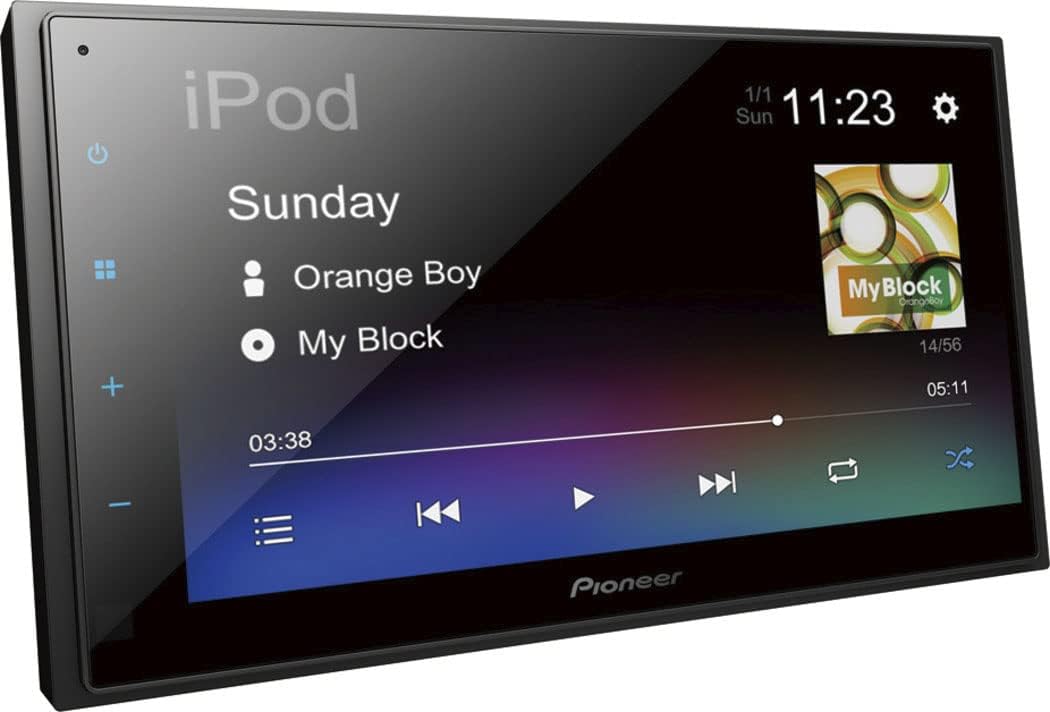 Pioneer DMH-342EX 6.8'' Touchscreen Digital Media Receiver Compatible with Alexa, Bluetooth, Smartphones, Green (Renewed)