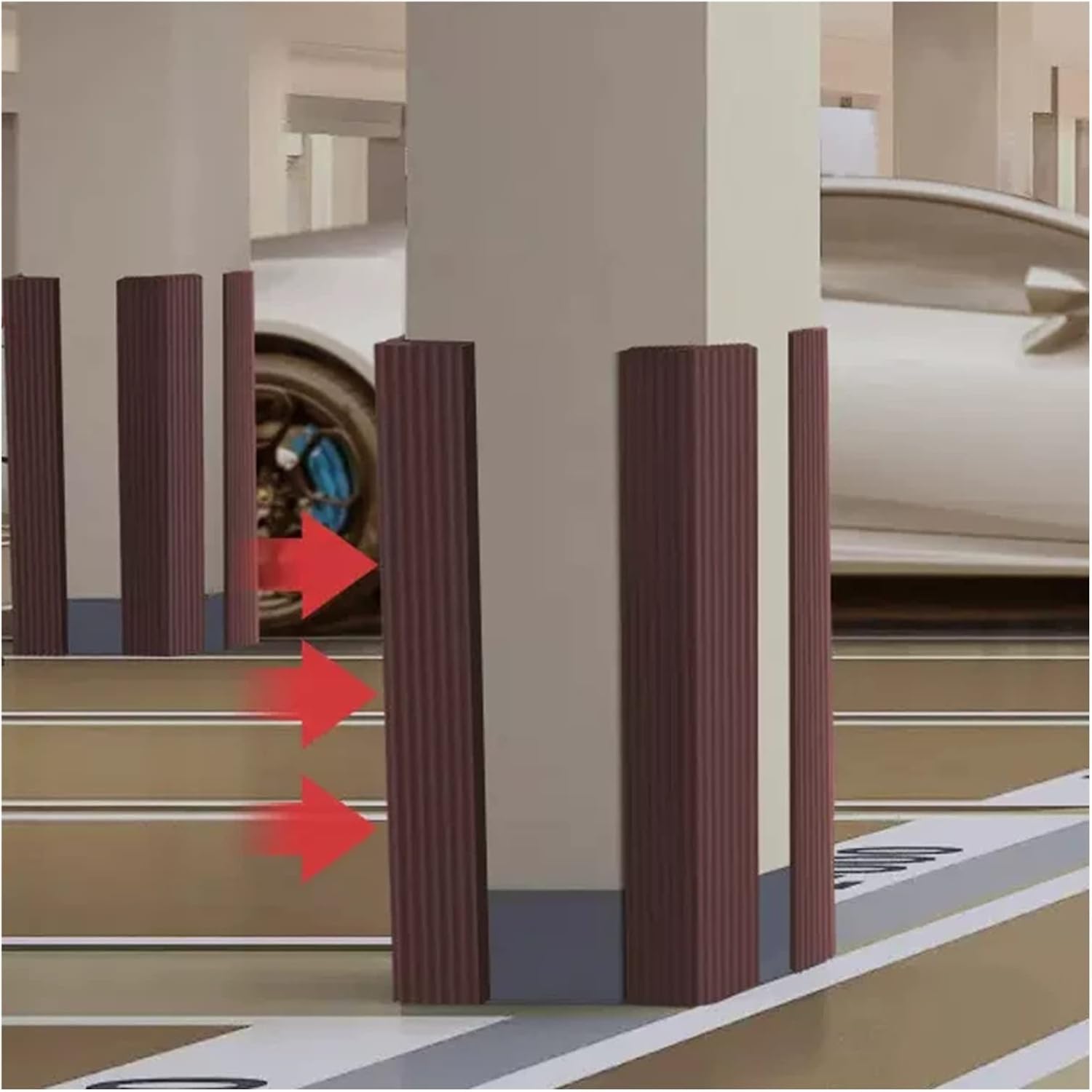 Car Parking Protector Rubber Corner Protector Wall Corner Guard for Parking Garages,Anti-Scratch Workshops Sponges Proofing Edge,Table Furniture Garage Edges Wall Corner Guards,1cm Thick