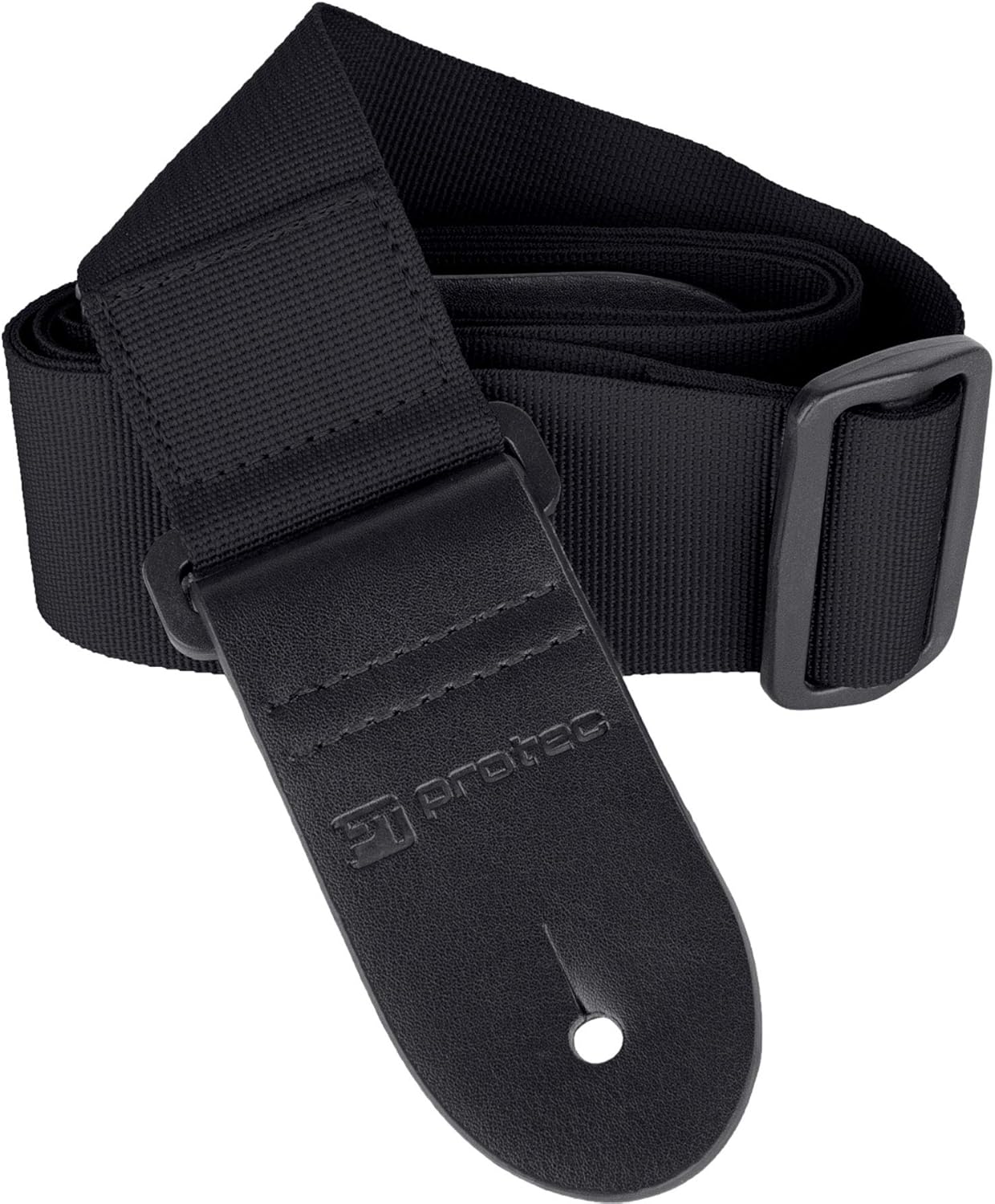 Ibanez GSRM 4 String Bass Guitar, Right, Starlight Blue (GSRM20SLB) | Protec Guitar Strap with Leather Ends and Pick Pocket, Black