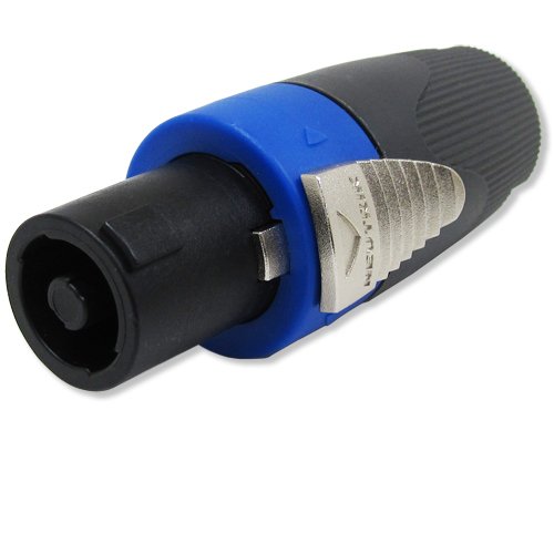 GLS Audio 50 feet Speaker Cable 12AWG Patch Cords - 50 Ft Speakon to Speakon Professional Cables Black Neutrik NL4FX (NL4FC) 12 Gauge Wire - Pro 50' Speak-on Cord 12G - Single