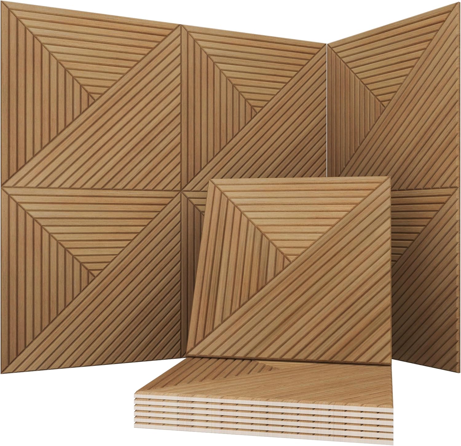 Acoustical Wall Panels, 6-Piece 23.62 X 23.62 Inches Art Acoustic Panels, Decorative Acoustic Panels, Acoustic Wall Panels, Sound Absorbing Wall Art, Arcadian Vortex