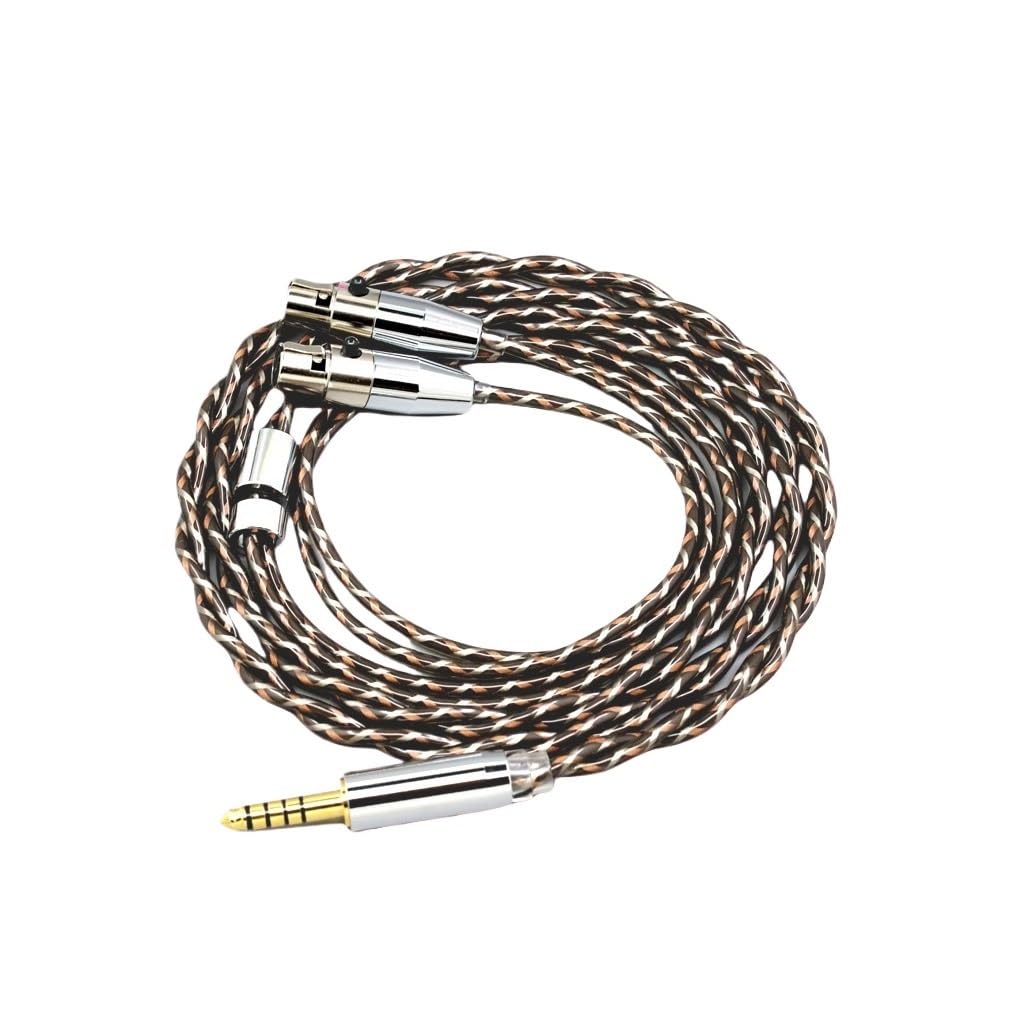 Shielding 7n OCC Earphone Cable for AB 1266 mi ni XLR 3 pin Head TypeX 25AWG Litz 8882(4.4mm Male Balanced,5m)