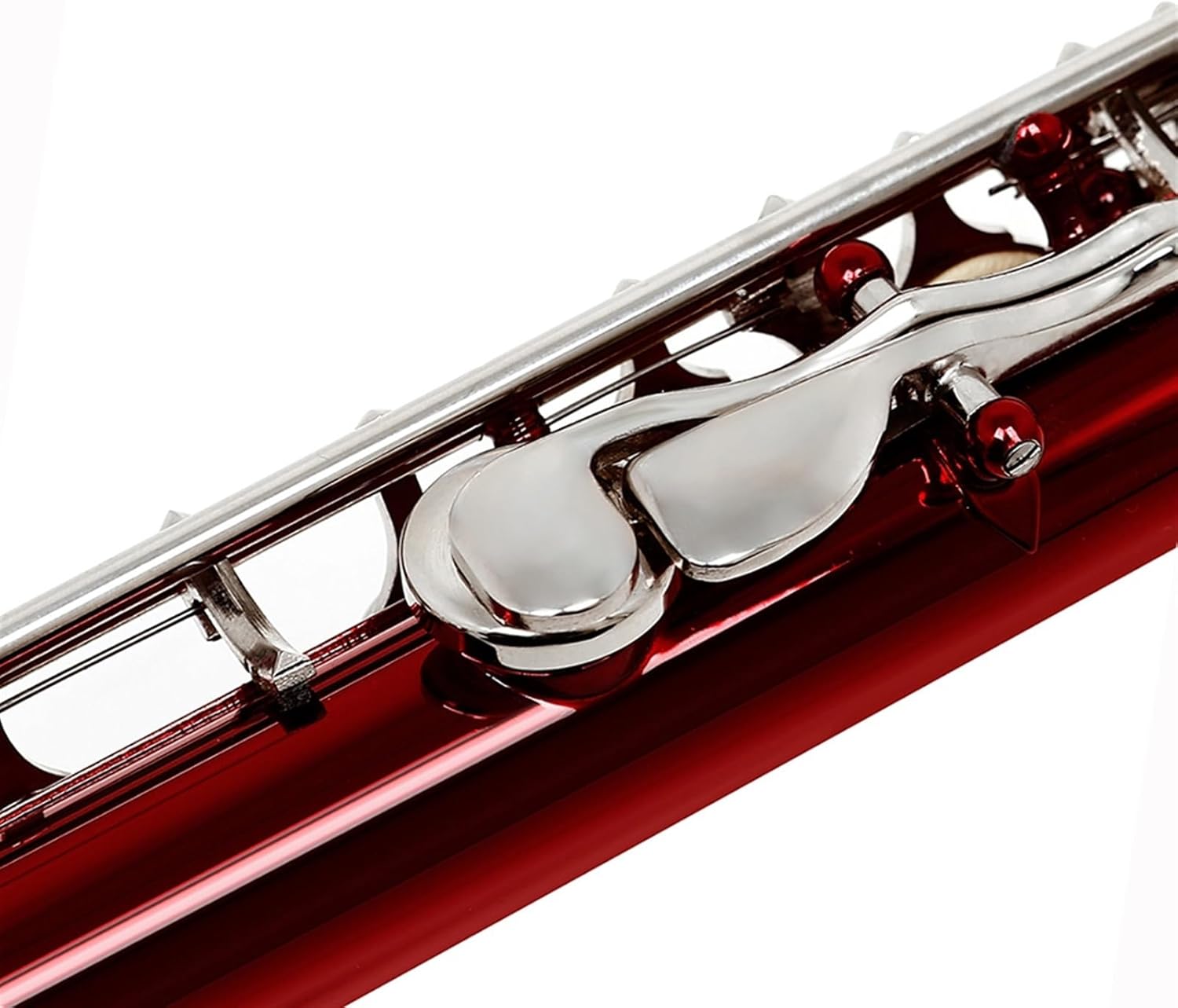 Flute 16 Hole Flute W/E Key Woodwind C Note Nickel Plated Silver Key Cupronickel Flute W/Music Box Flutes Musical Instruments