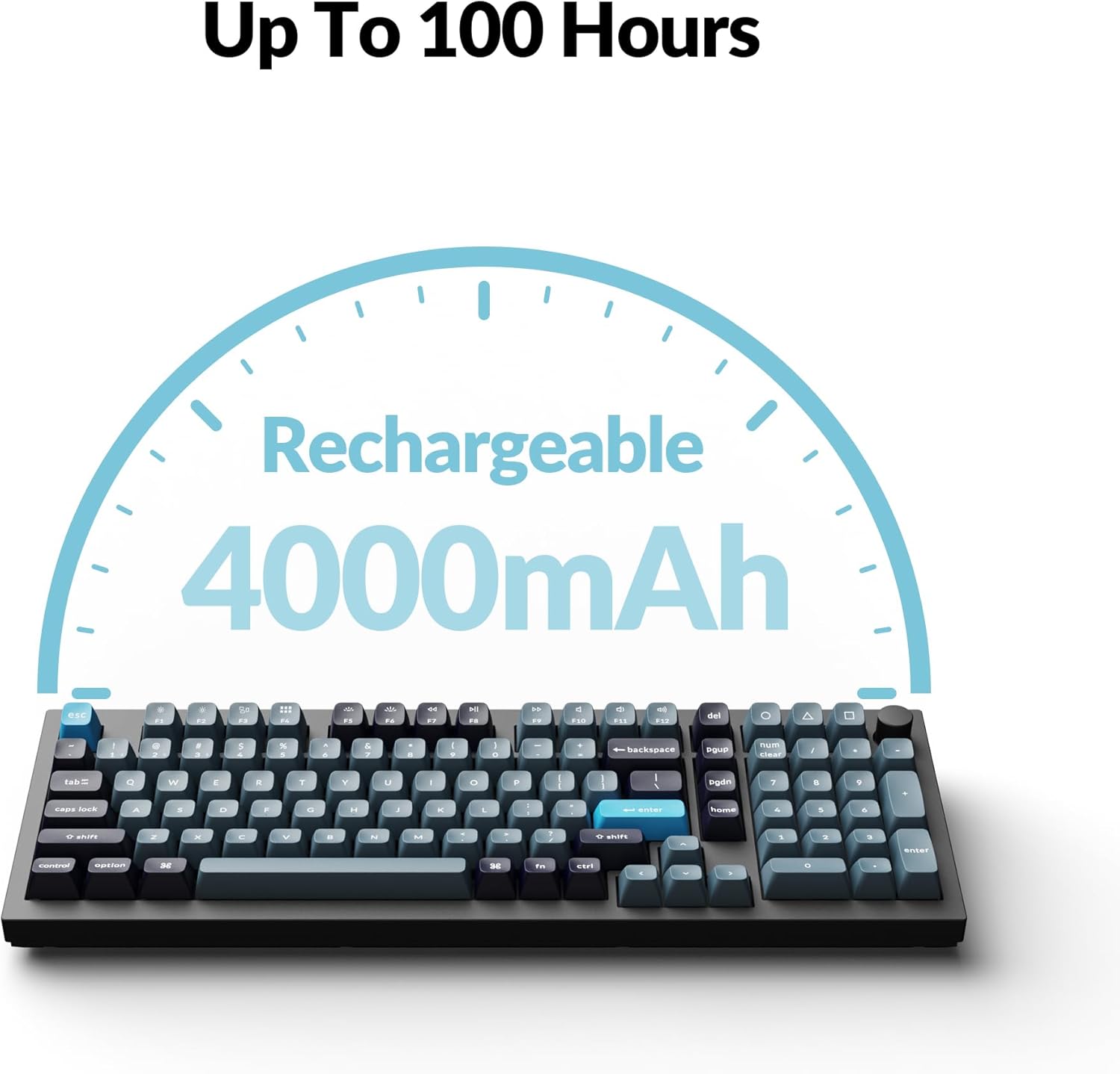 Keychron Q5 Pro Wireless QMK/VIA Mechanical Keyboard, 96% Layout Programmable Knob Full Aluminum Double-Gasket Design, Hot-swappable K Pro Banana Switch for Mac Windows Linux - Black