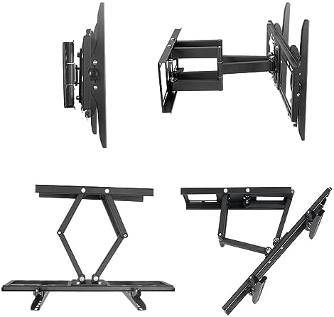 TV Wall BracketTV Wall Mount - Swivel and Tilt Full Motion TV Mount - for 42-75 Inch TVs, TV Monitor Wall Mount Bracket, Holds Up to 90kg/198lbs, Max 600x400mm