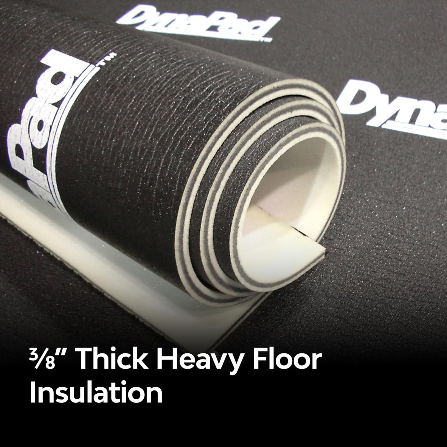 DynaPad Four-Layer Composite Sound Dampening Foam to Reduce Noise in Room - Sound Deadening Floor Insulation Foam - 54 in x 25 ft Long Acoustic Insulation Roll