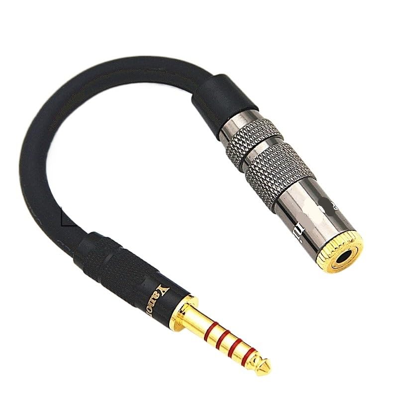 4.4MM Balanced Headphone Adapter Audio Cable 4.4 to 3.5mm 2.5mm 6.35mm XLR 4 Pin Male to Female Angle(4.4mm S-6.35mmFemale)