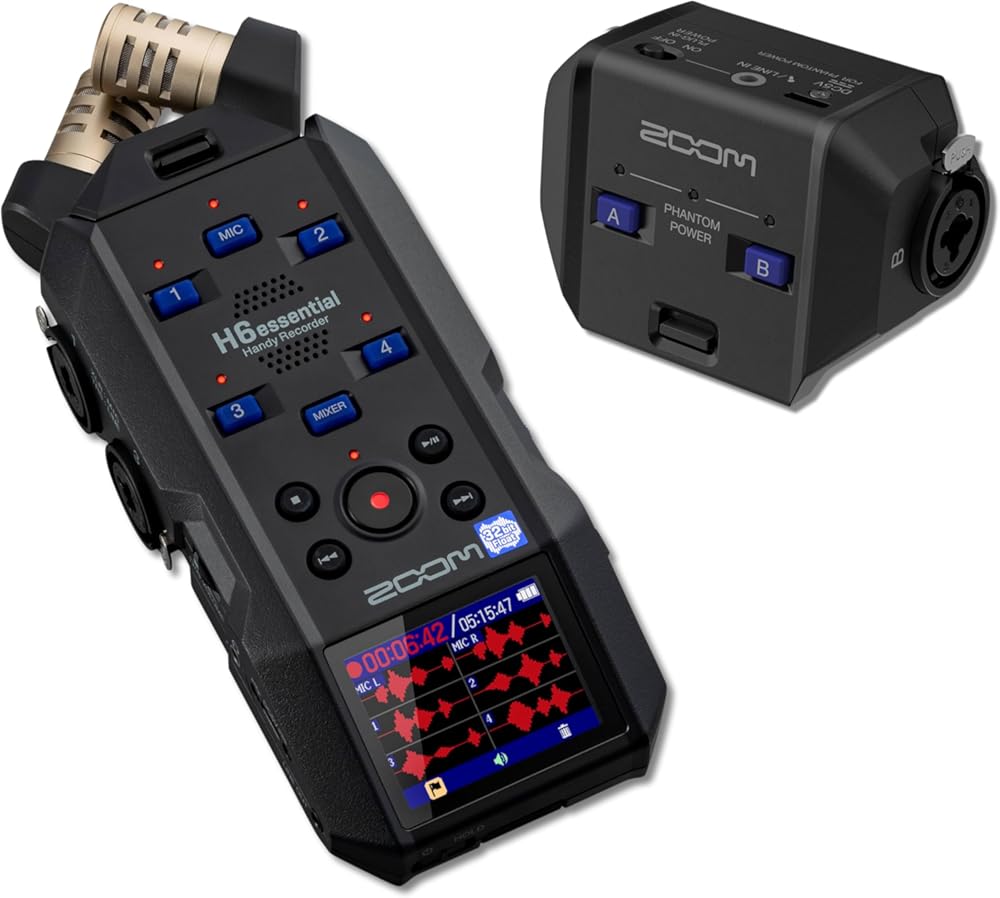 Zoom H6essential Handheld Recorder with Zoom EXH-6e External Input Capsule