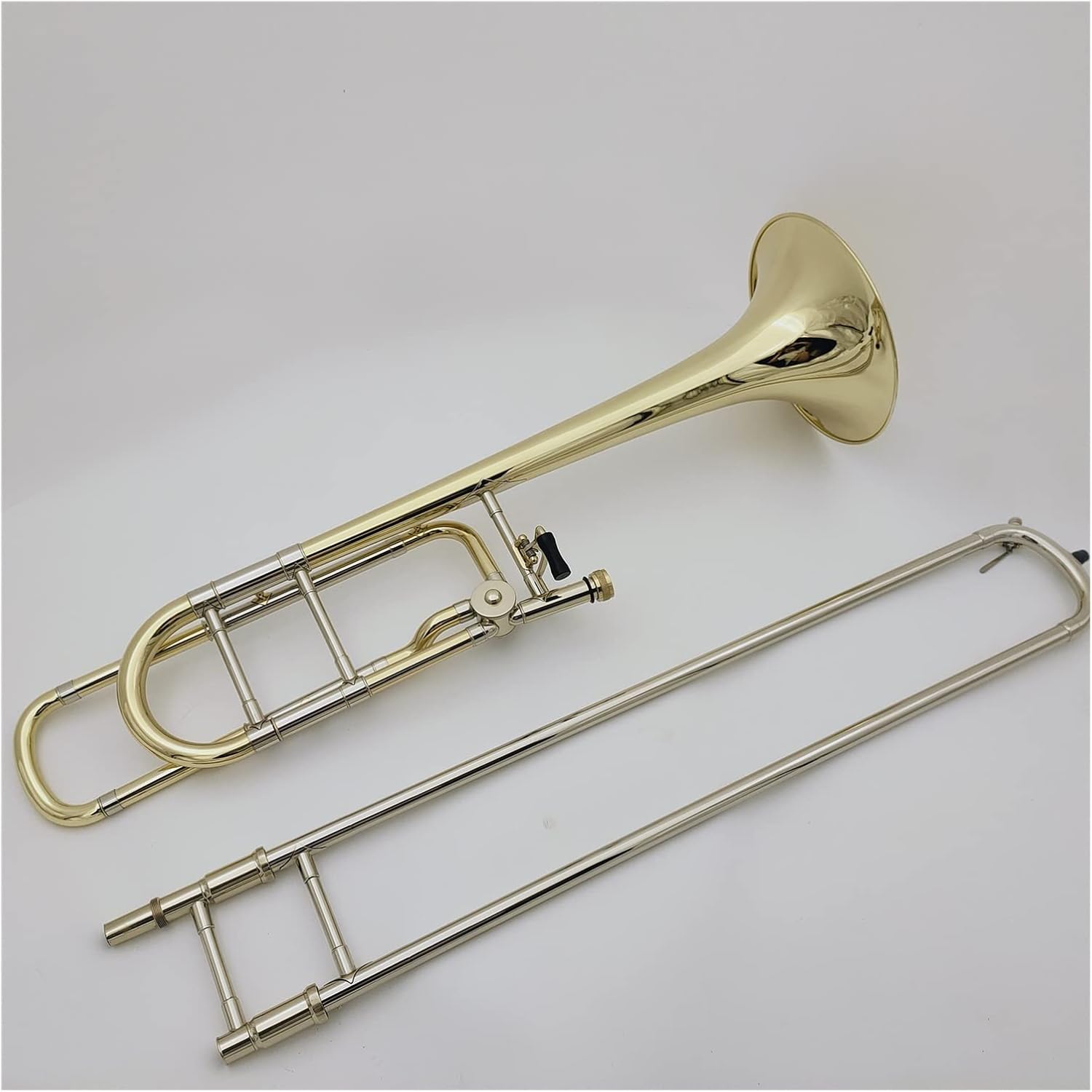 TSTS Trombone Bb/F Brass Lacquered Gold Plated Professional Musical Instrument Beginner Trombone