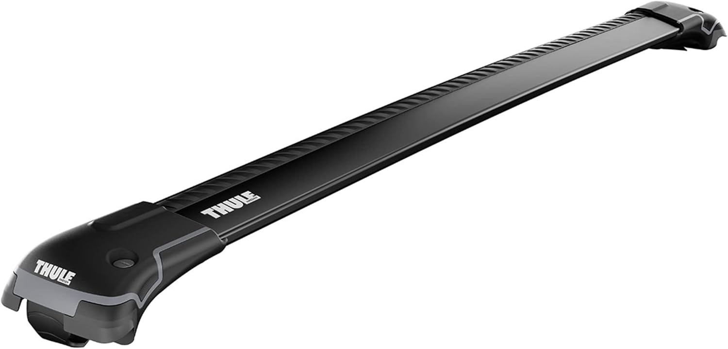 Thule 7503B AeroBlade Edge Raised Rail Rack (1-Bar), Black, Large