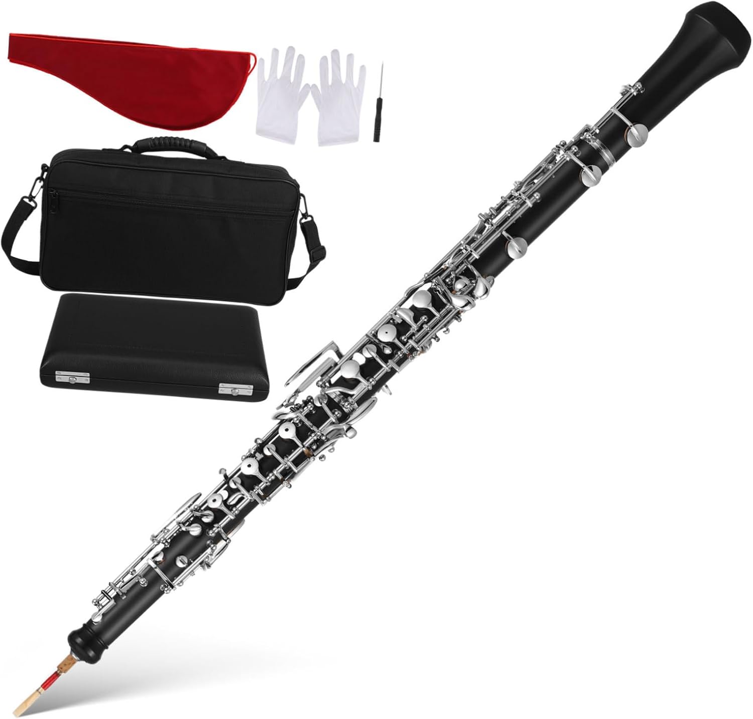 Kisangel Professional Oboe Instrument Keys c Semi-automatic Woodwind for Symphony Comfortable Grip High Pitch Accuracy