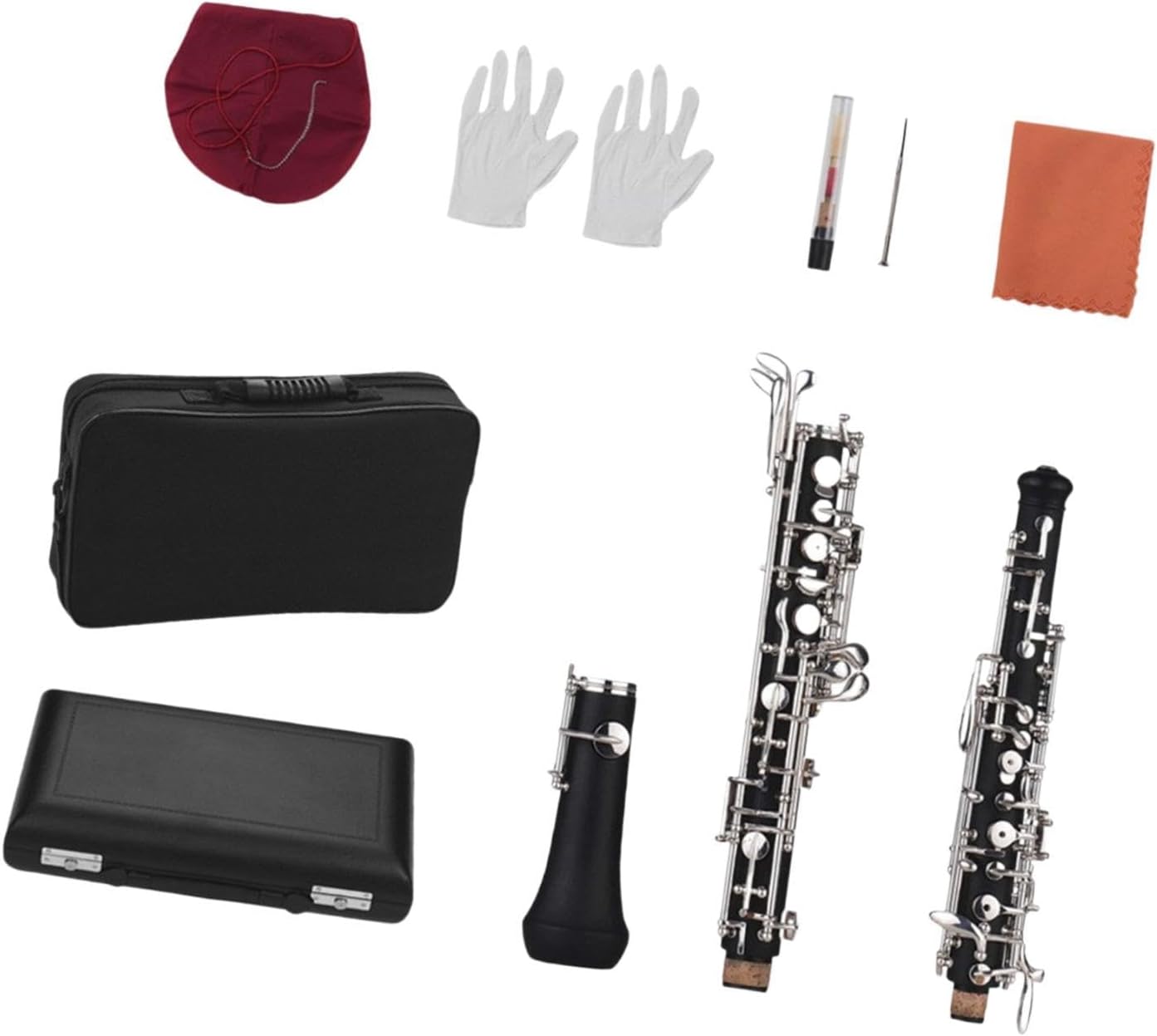 Oboe C Key, Convenient to Carry, 22 Keys Semi Automatic Woodwind Instrument with Carrying Bag for Students Professionals