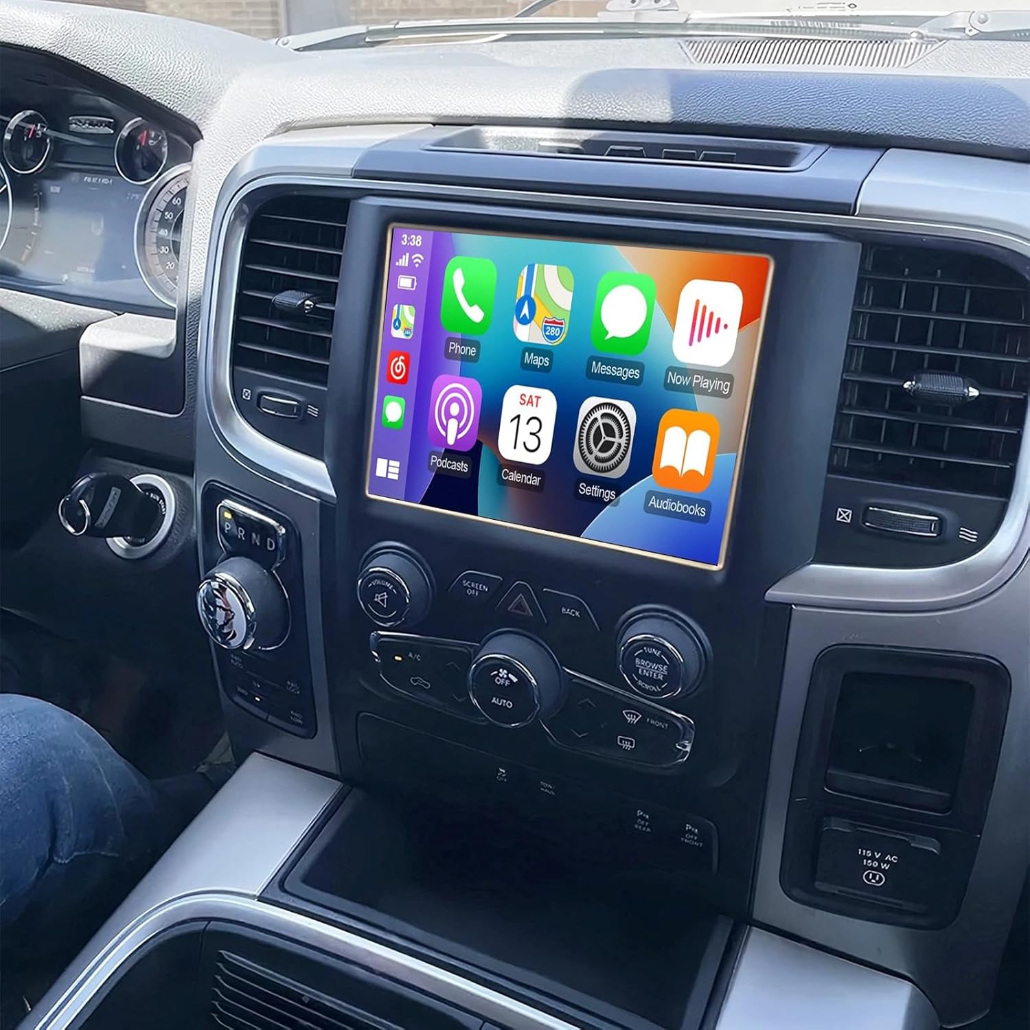 PHEZEN 8.4 inch Car Stereo Fit for Ram 1500 2013-2024, Android 14 Double Din Car Radio with Carplay & Android Auto GPS Navigation BT Mirror Link WiFi Backup Camera 2+32G