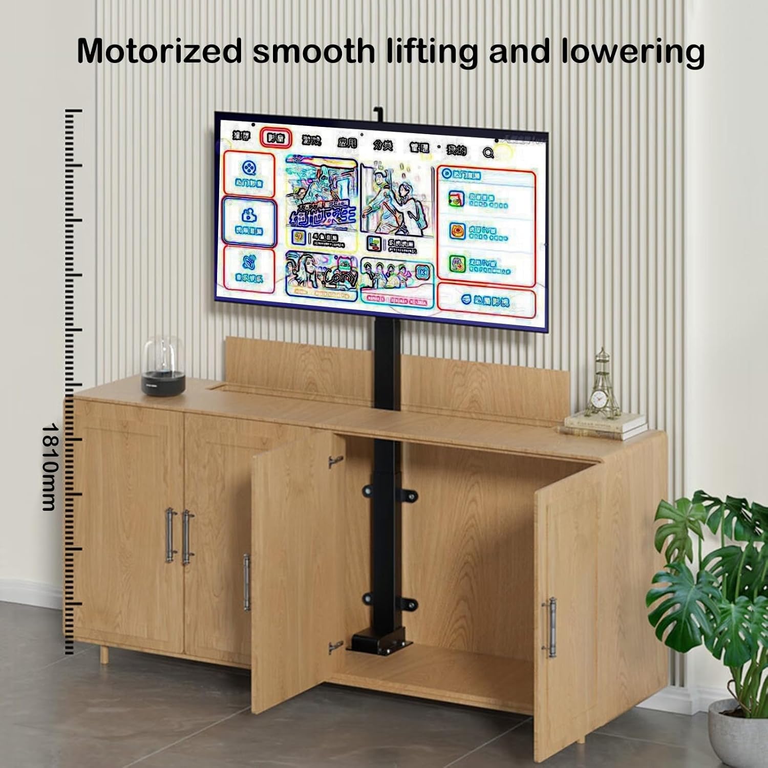 TV Monitor Wall Mount,TV Wall Mount,Electric Ceiling TV Mount, Motorized Lift for 26 to 75 Inch TV, Adjustable Ceiling TV Mount Bracket, Motorized TV Mount with Remote Control and Memory Setting