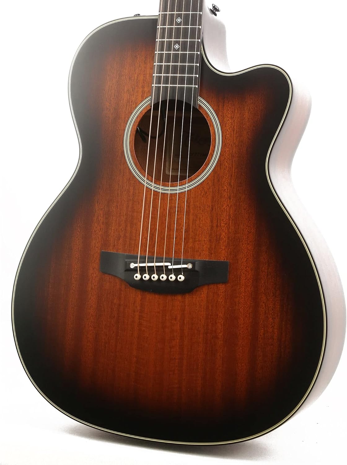 Takamine CP771MC SB 6 Strings OM Cutaway Acoustic Electric Guitar with CTP-3 CoolTube - Shadow Burst Satin