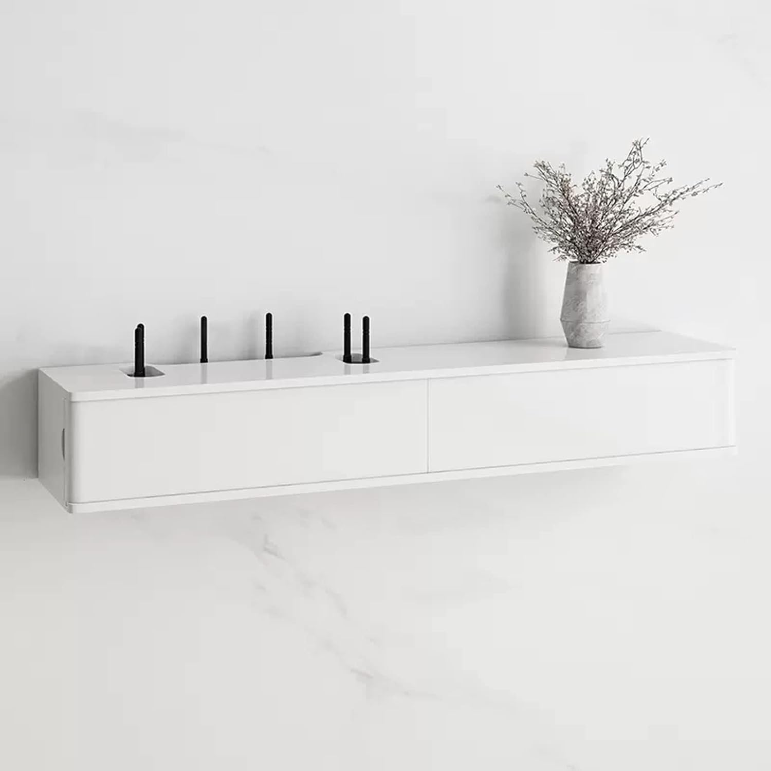 Wall Shelf Floating Shelf Wall mounted TV Cabinet Set-top box Router Shelf TV Stand TV Media Console TV Bracket TV Wall Unit Decor Gaming Shelf Home Entertainment Center Wall Mount Corner Shelves