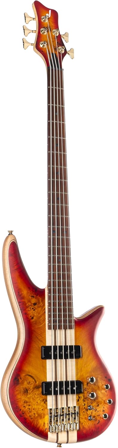 Jackson Pro Series 5-String Spectra Bass SBP V, Cherry Burst, Caramelized Jatoba Fingerboard