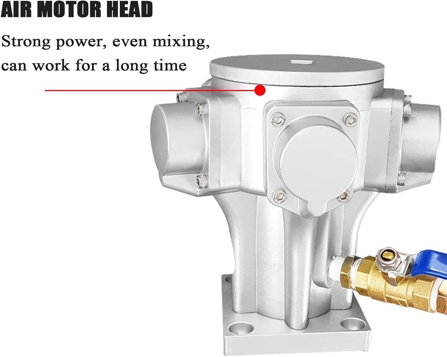 IBC Air Agitator, 1/2HP Pneumatic Tank Mixer Machine, 1000L Paint Stirring Machine, Mixing Rod Length 880MM, Impeller Diameter 250mm, for Ink Dissolver Agitator