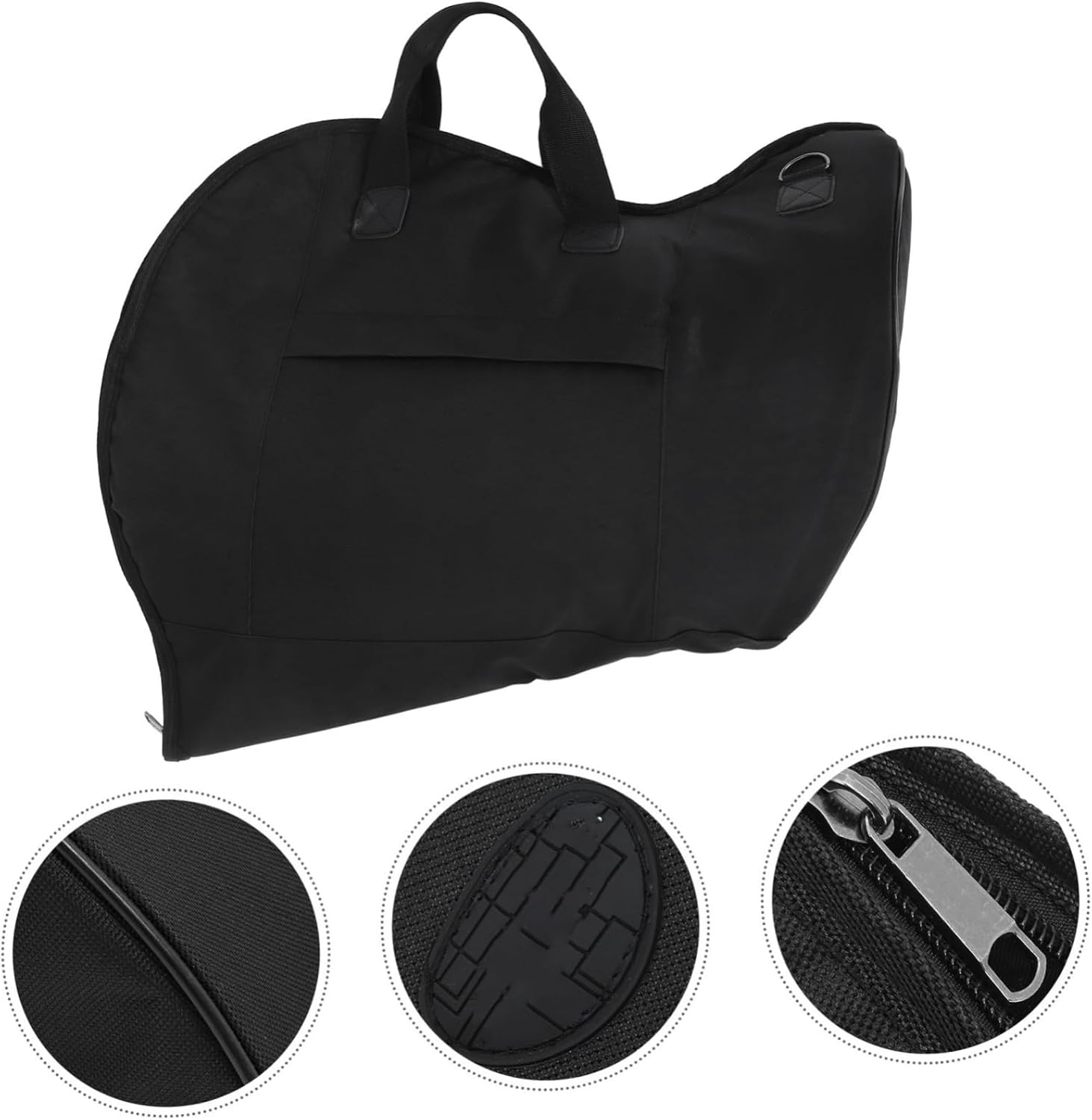 Milisten Portable French Horn Bag with Shoulder Strap Lightweight Musical Instrument Carry Bag Cotton Padded Protection Random Color Handle for Students