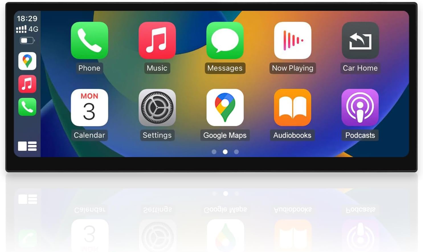 Road Top 12.3 Inch Car Radio Wireless CarPlay Ultra-Narrow Touchscreen for Audi Q3 2013-2018 Year, Car Radio Stereo Multimedia Screen, Support Wireless Android Auto, Mirrorlink