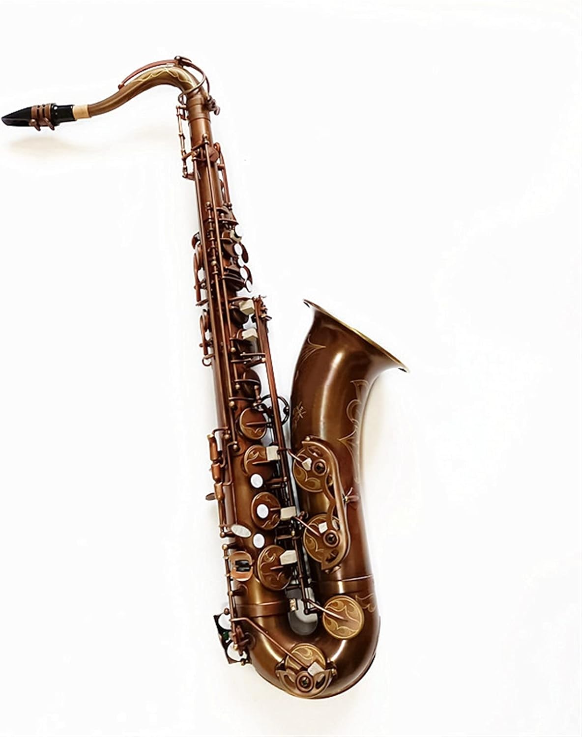 B Flat Tenor Saxophone/Wind Instrument Bare Copper Retro Beginner Saxophone Performance Test Saxophone Straight