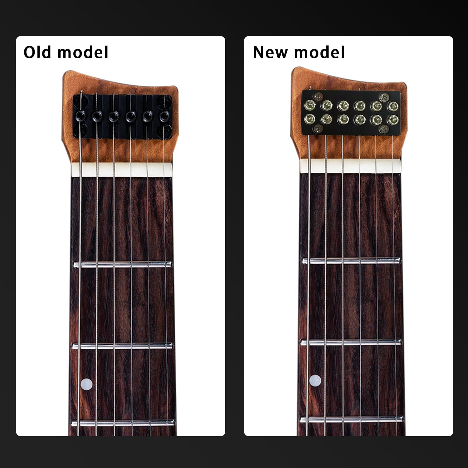 EART GW2TP-SE Lightweight Headless Electric Guitar, Solid Electric Guitar, Roasted Mahogany Body, Custom Artones-TSE pickups with Guard, Satin Finish