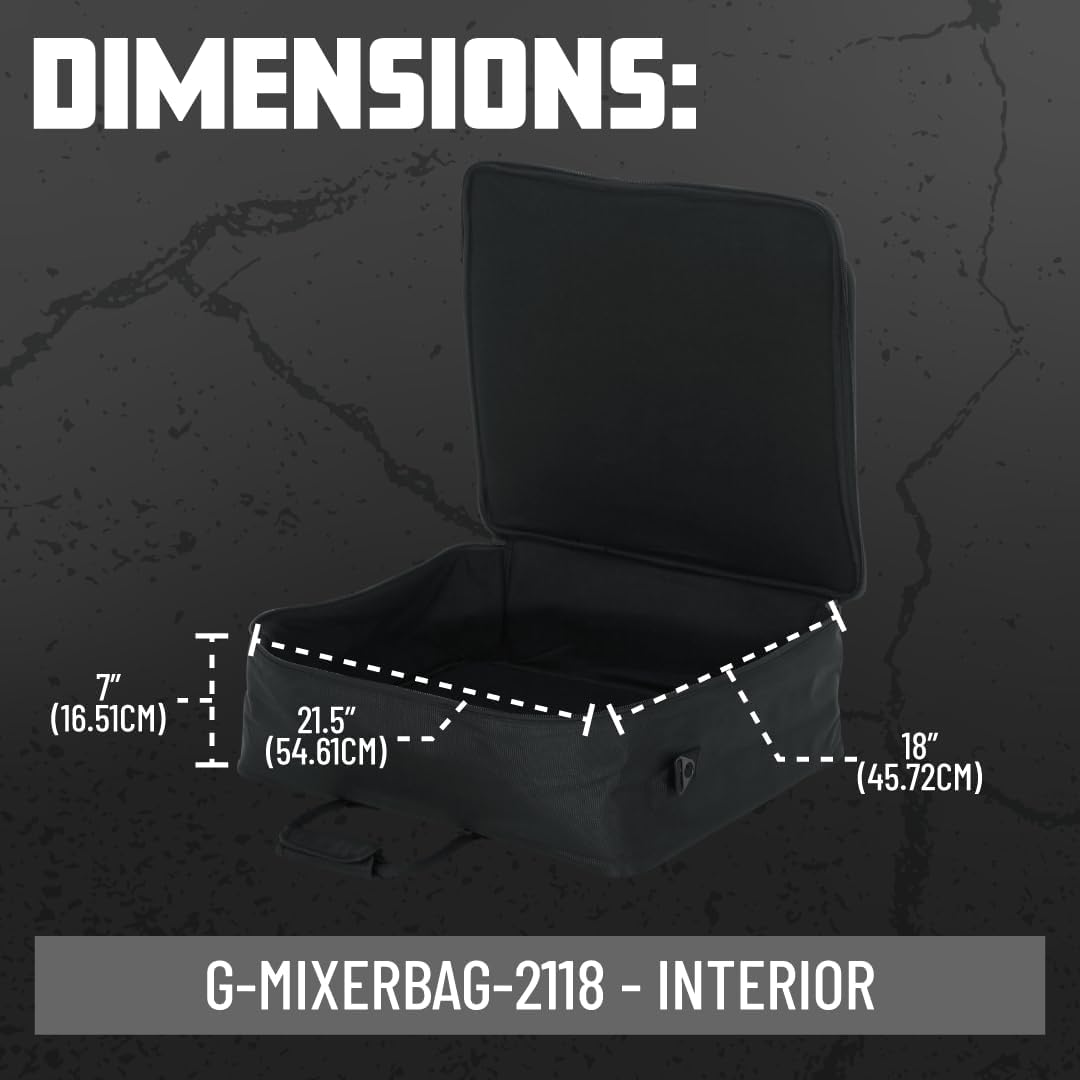 Gator Cases Padded Nylon Mixer/Gear Carry Bag with Removable Strap; 21