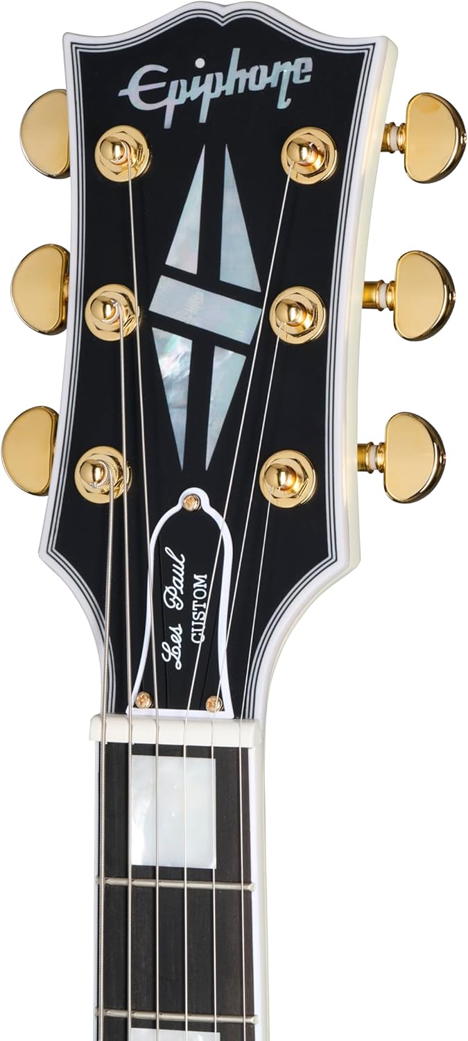 Epiphone Inspired by Gibson Custom 1963 Les Paul SG Maestro, Classic White with Hard Case