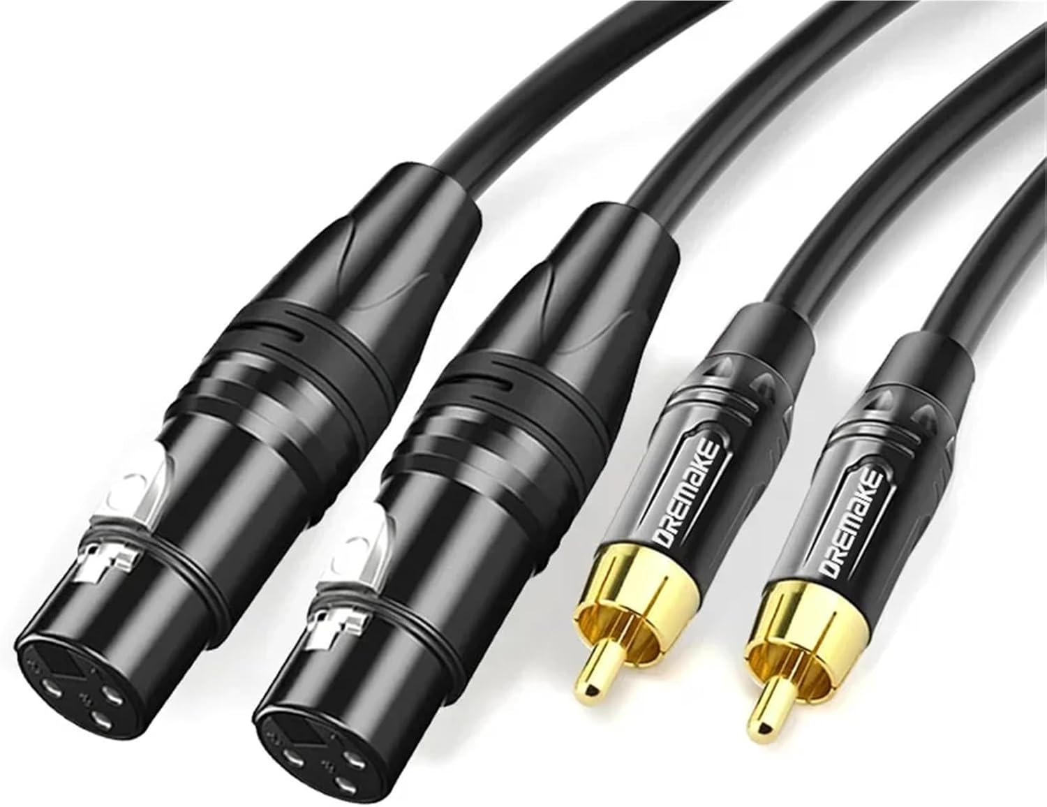 2RCA To 2XLR Cable Dual XLR Female To Dual RCA Male Audio Cable for Microphone Mixer Amplifier DVD Speaker Microphone(RCA To XLR Female,1M)
