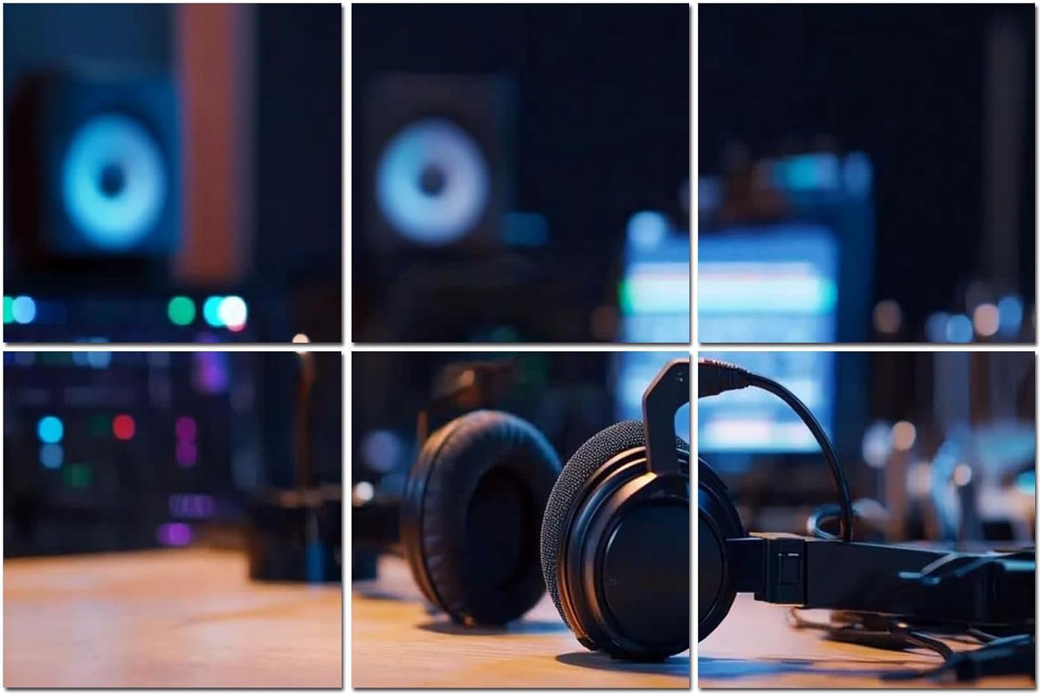 6 Pack Art Acoustic Panels Radio broadcasting station professional equipment Sound Absorbing Panel 48